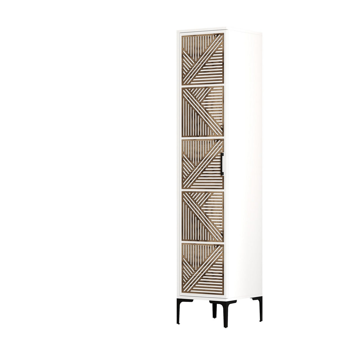 Ντουλάπα Pitsidia Λευκό 40x47.5x201.4 εκ. Μελαμίνης - Pakobazaar