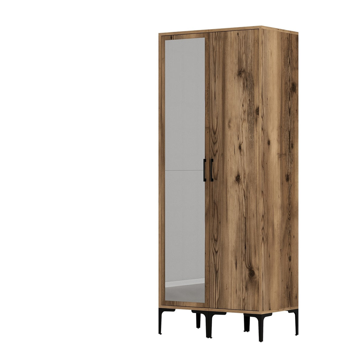 Ντουλάπα Pevkos Καρυδί 80x47.5x201.4 εκ. Μελαμίνης - Pakobazaar
