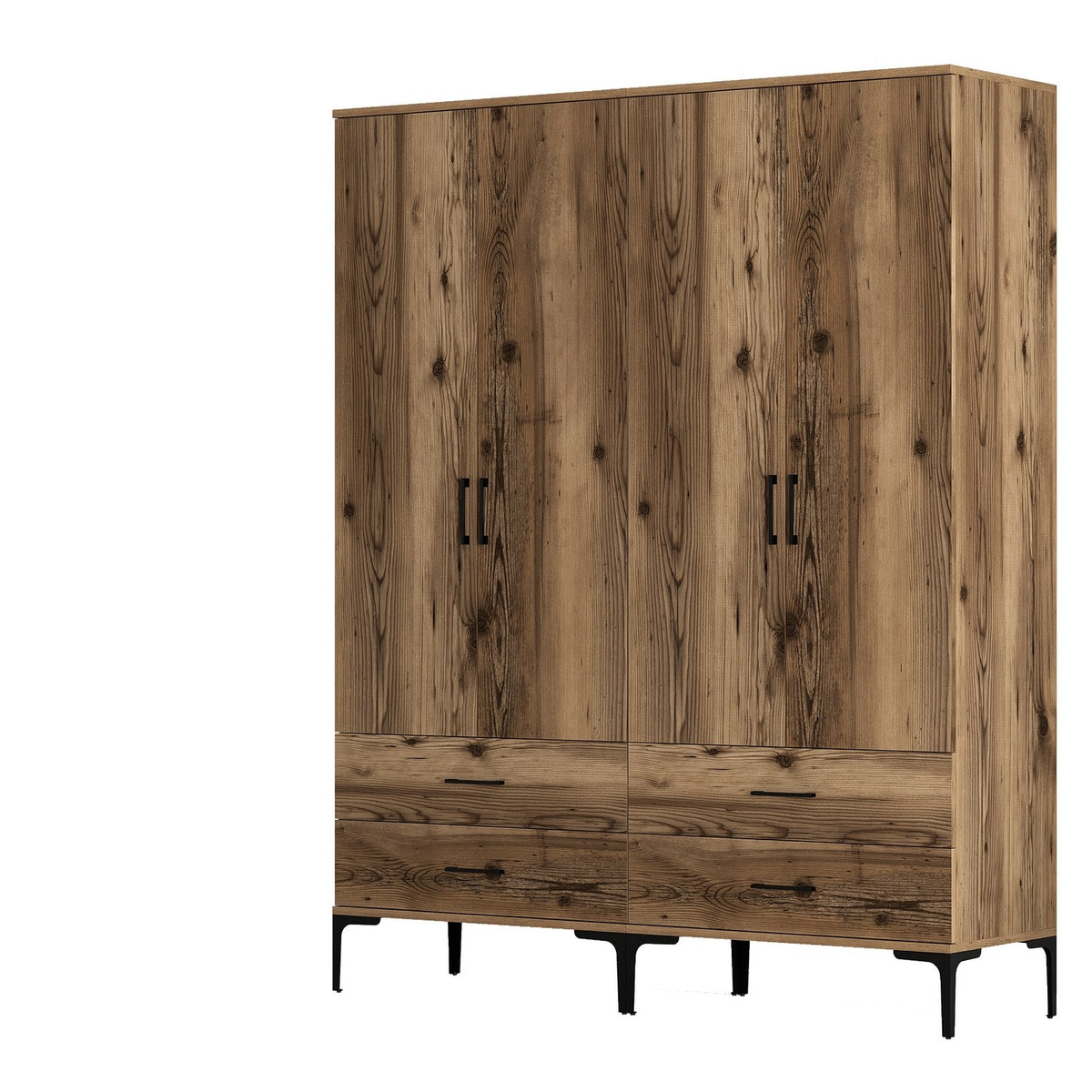 Ντουλάπα Pagoneri Καρυδί 160x47.5x201.4 εκ. Μελαμίνης