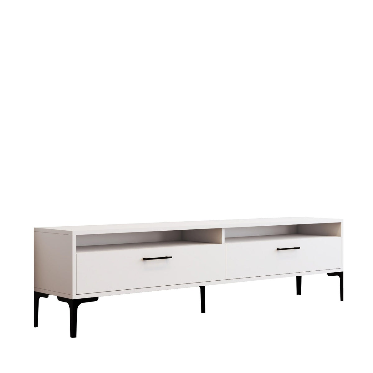 Έπιπλο Τηλεόρασης Omalos Λευκό 180x47x35 εκ. Μελαμίνης