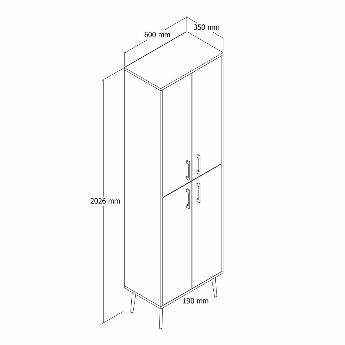 Παπουτσοθήκη Nikiti Λευκό - Χρυσό 60x35x202 εκ. Μελαμίνης