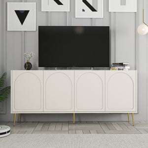 Κονσόλα Kastriani Κρεμ - Χρυσό 180x35x80 εκ. Μελαμίνης - Pakobazaar