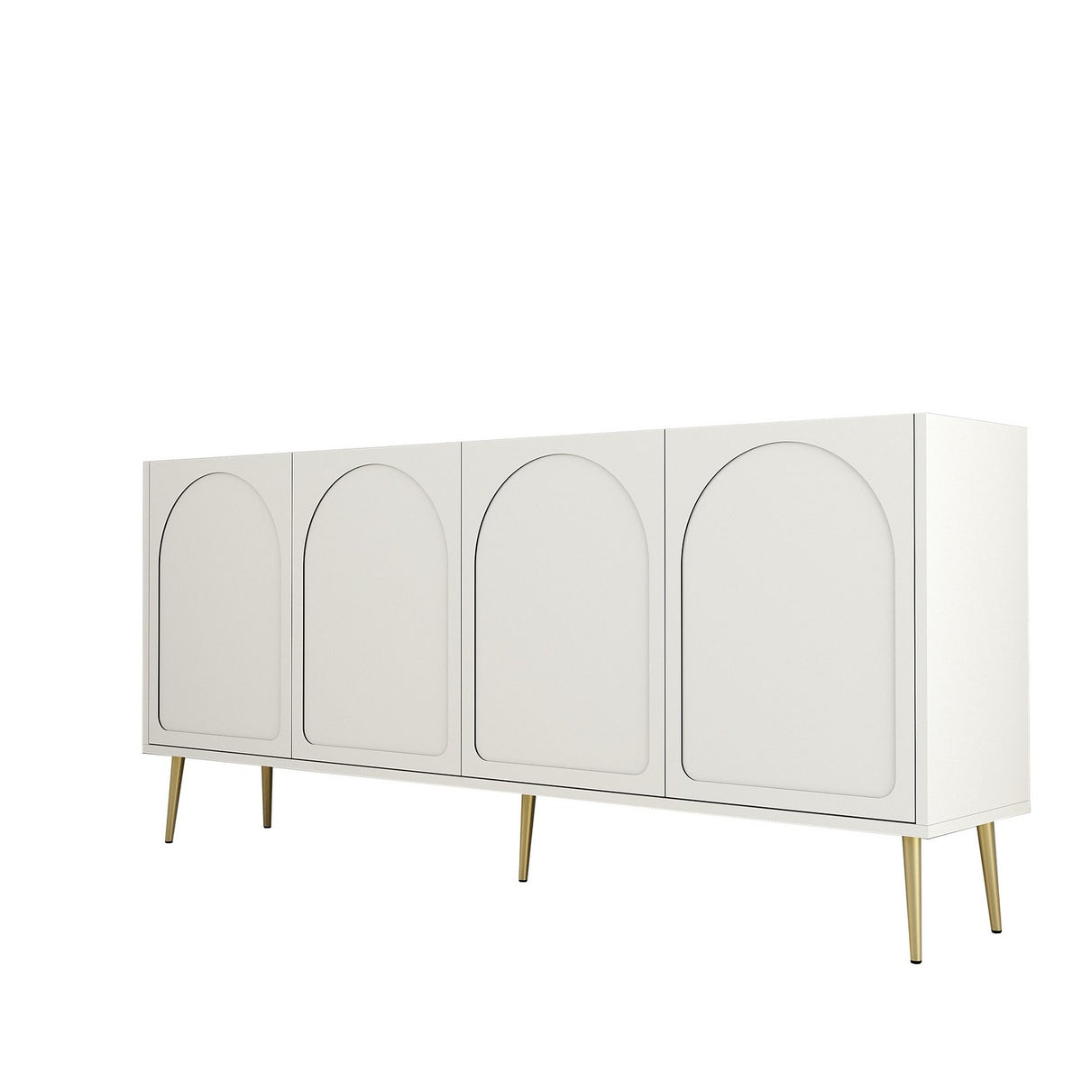Κονσόλα Kastriani Κρεμ - Χρυσό 180x35x80 εκ. Μελαμίνης - Pakobazaar