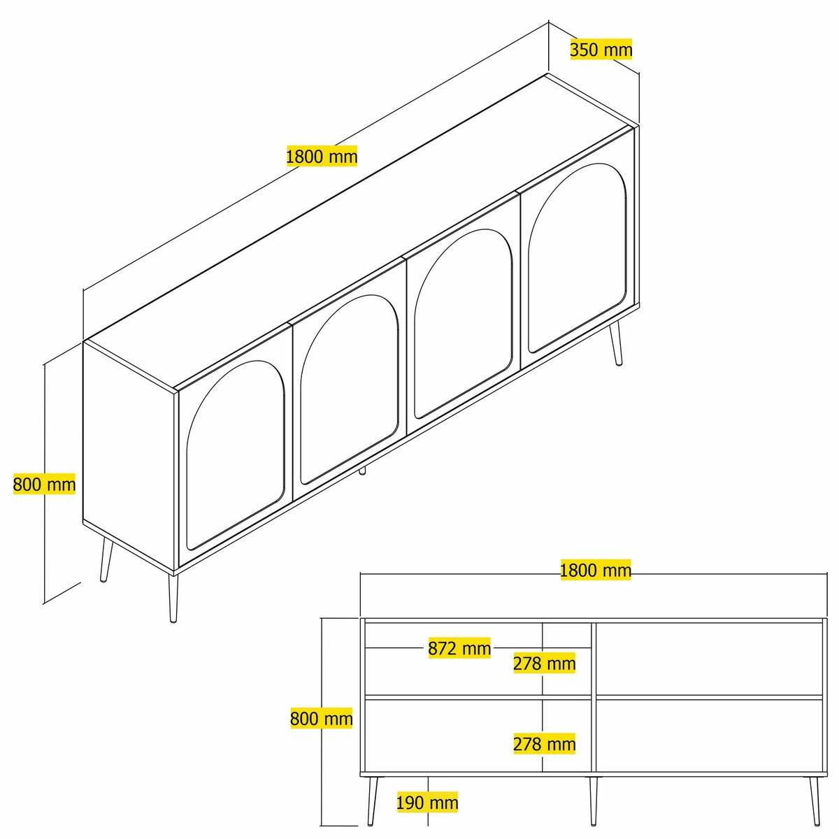 Κονσόλα Kastriani Κρεμ - Χρυσό 180x35x80 εκ. Μελαμίνης - Pakobazaar