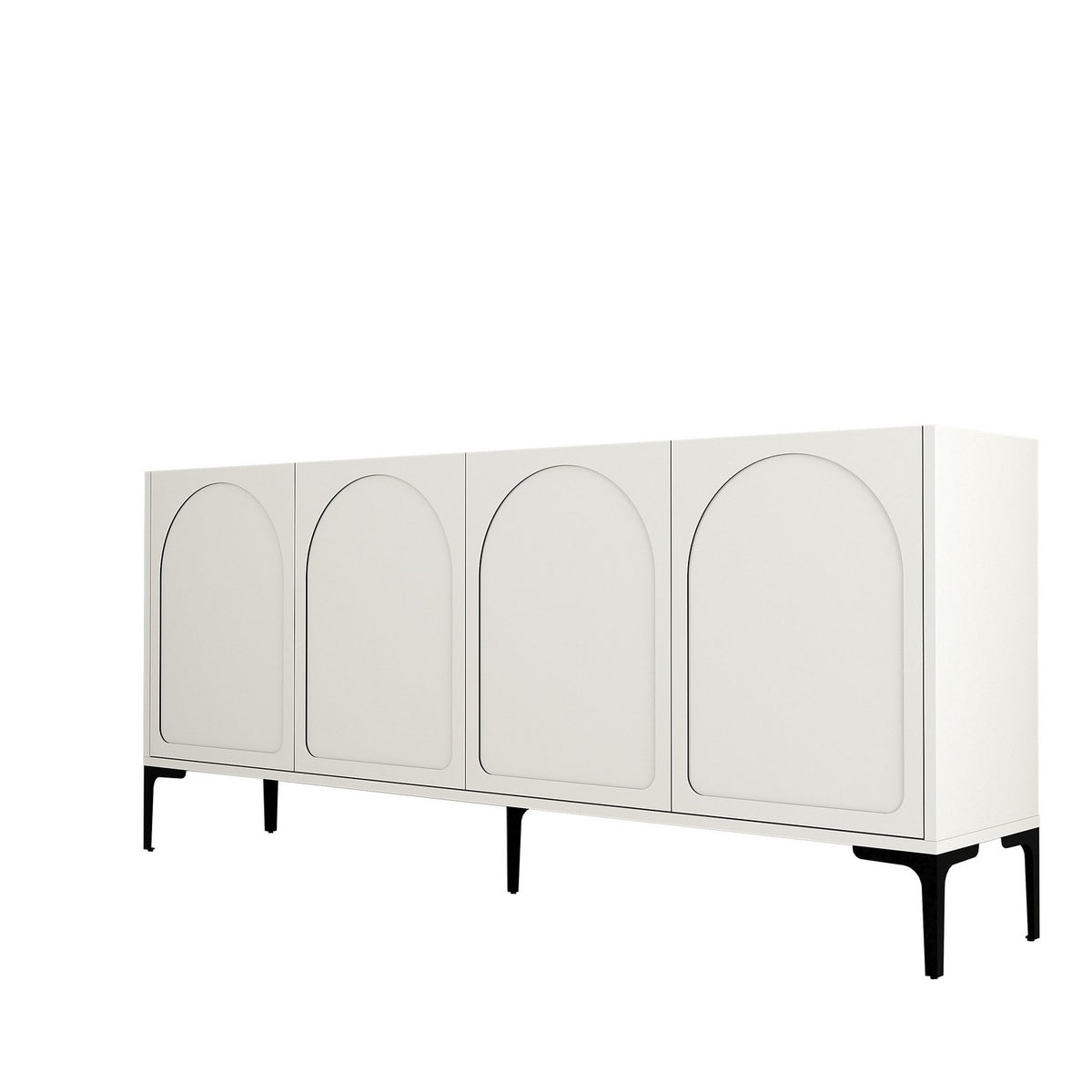 Κονσόλα Kastriani Κρεμ - Μαύρο 180x35x79 εκ. Μελαμίνης