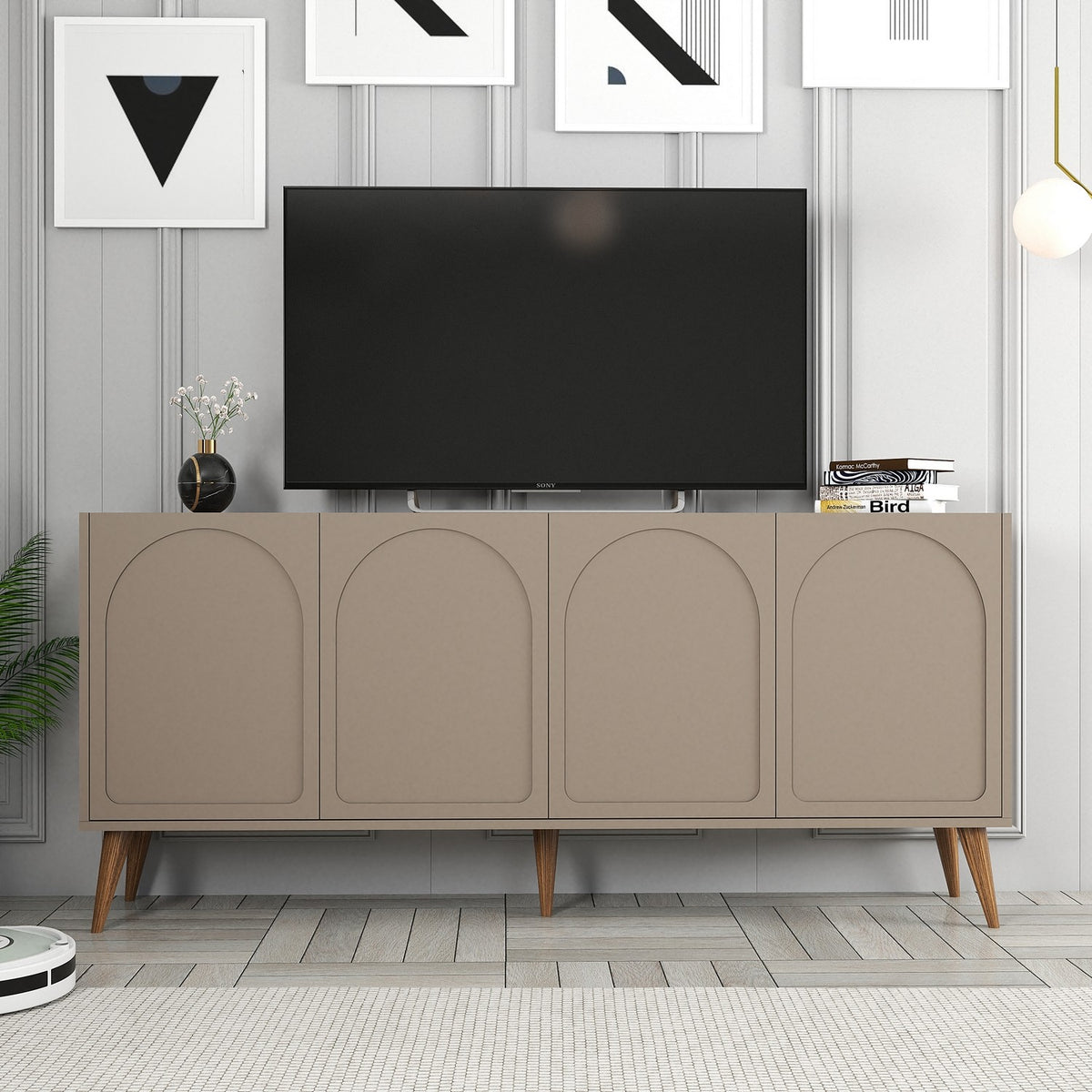 Κονσόλα Kastriani Atlas - Καρυδί 180x35x81 εκ. Μελαμίνης