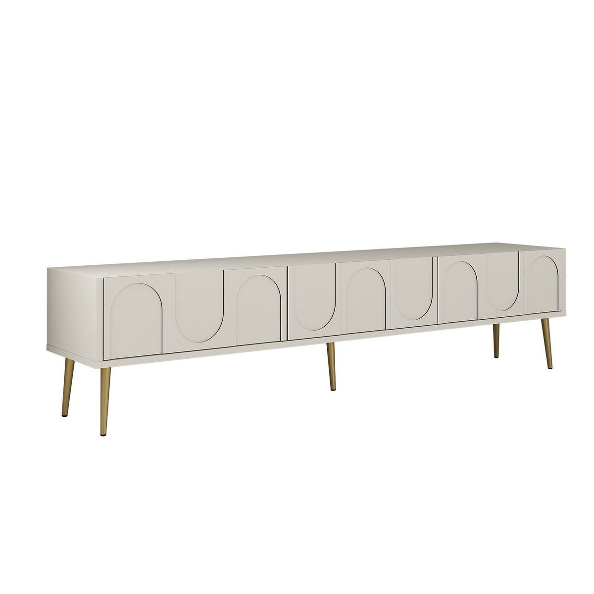 Έπιπλο Τηλεόρασης Kastriani Κρεμ - Χρυσό 180x35x43 εκ. Μελαμίνης