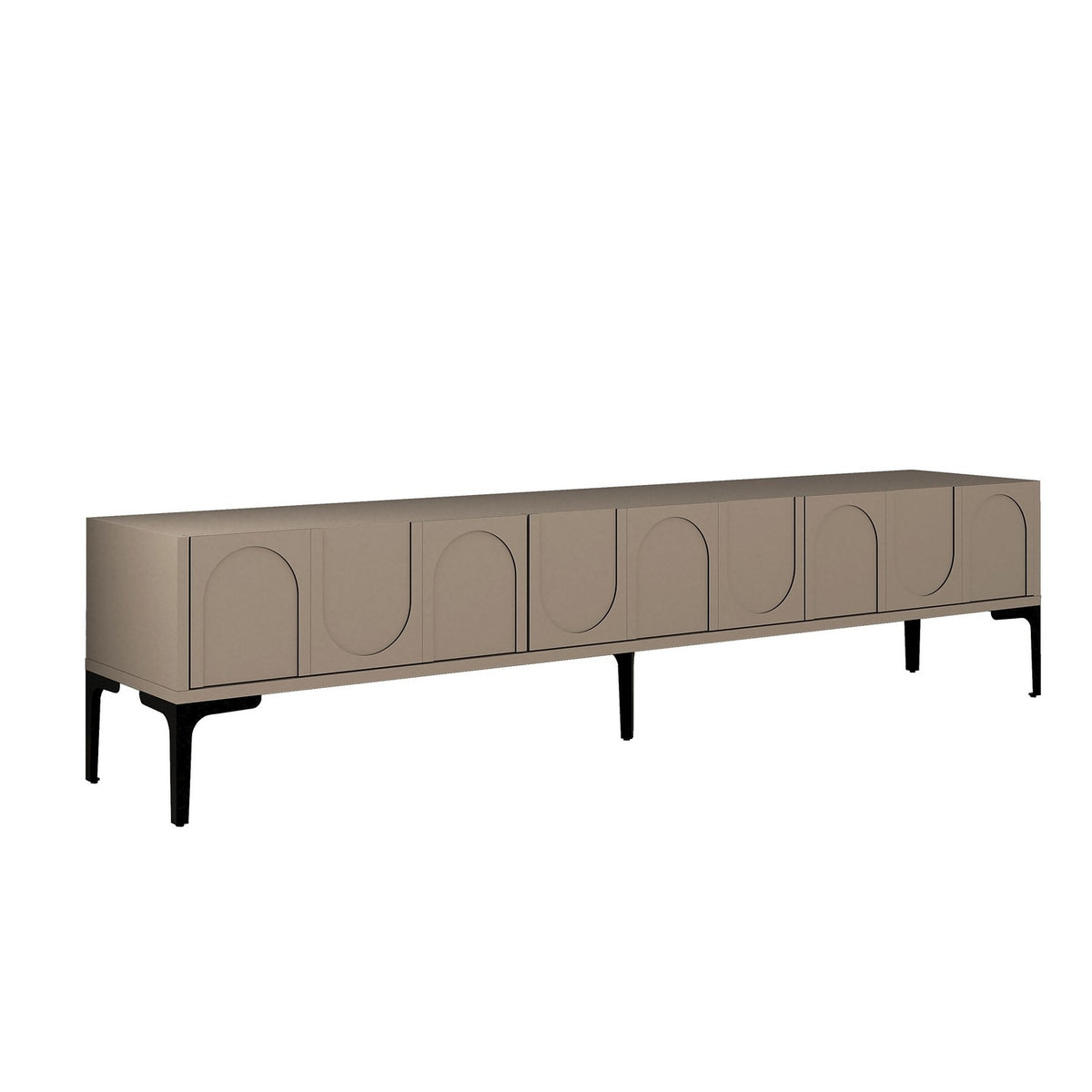 Έπιπλο Τηλεόρασης Kastriani Atlas - Μαύρο 180x35x42 εκ. Μελαμίνης