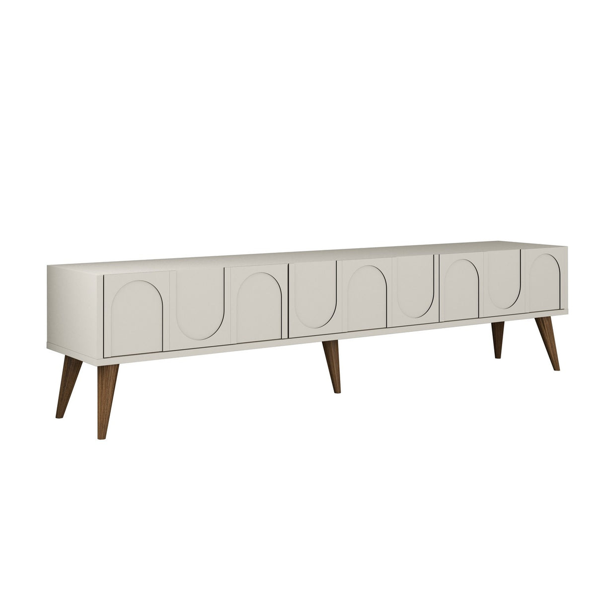 Έπιπλο Τηλεόρασης Kastriani Κρεμ - Καρυδί 180x35x44 εκ. Μελαμίνης