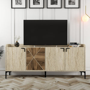 Κονσόλα Gavrio Καρυδί - Travertine 180x35x78 εκ. Μελαμίνης