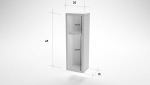 Κομοδίνο Farangi Λευκό 20x15x65 εκ. Μελαμίνης