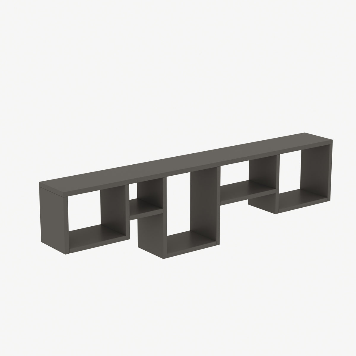 Ράφι Τοίχου Enosi Ανθρακί 120x17x32 εκ. Μελαμίνης
