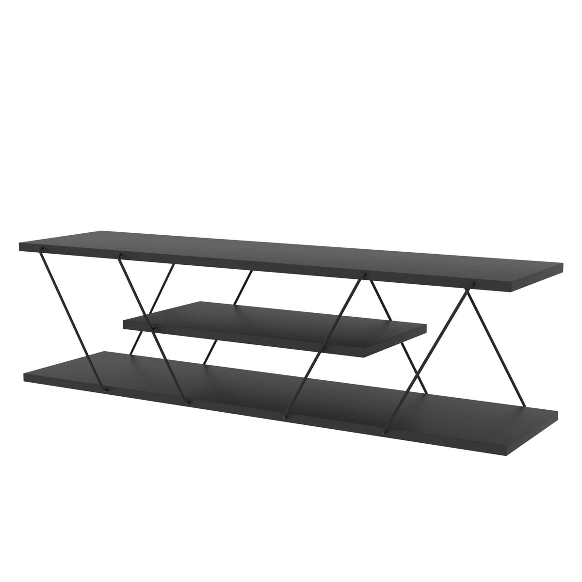 Έπιπλο Τηλεόρασης Plaka Ανθρακί - Γκρι 120x33x33 εκ. Μελαμίνης