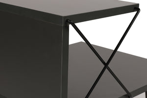 Κομοδίνο Zacharo Ανθρακί 50x40x55 εκ. Μελαμίνης
