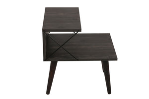 Κομοδίνο Zacharo Σκούρο Καφέ 50x40x55 εκ. Μελαμίνης