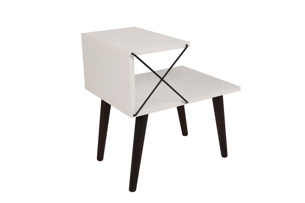 Κομοδίνο Zacharo Λευκό 50x40x55 εκ. Μελαμίνης