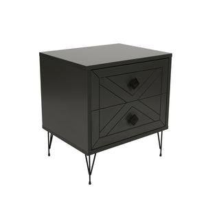 Κομοδίνο Atokos Ανθρακί 50x40x55 εκ. Μελαμίνης