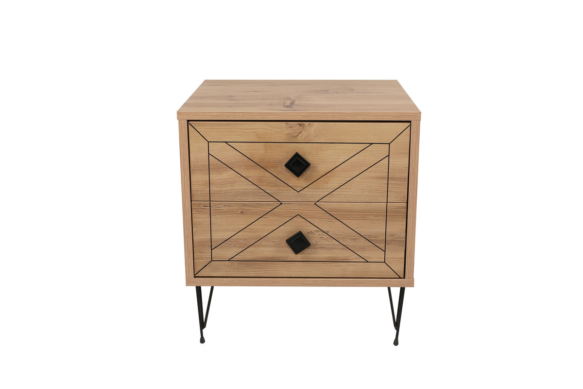 Κομοδίνο Atokos Πεύκο 50x40x55 εκ. Μελαμίνης