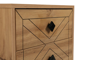 Κομοδίνο Atokos Πεύκο 50x40x55 εκ. Μελαμίνης