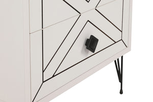 Κομοδίνο Atokos Λευκό 50x40x55 εκ. Μελαμίνης
