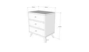 Συρταριέρα Anatoli Λευκό - Καρυδί 50x35x68 εκ. Μελαμίνης