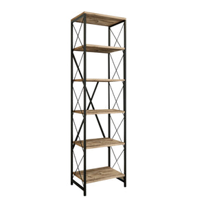 Βιβλιοθήκη Chiliomodi Ατλαντικό Πεύκο - Μαύρο 50x30x180 εκ. Μελαμίνης