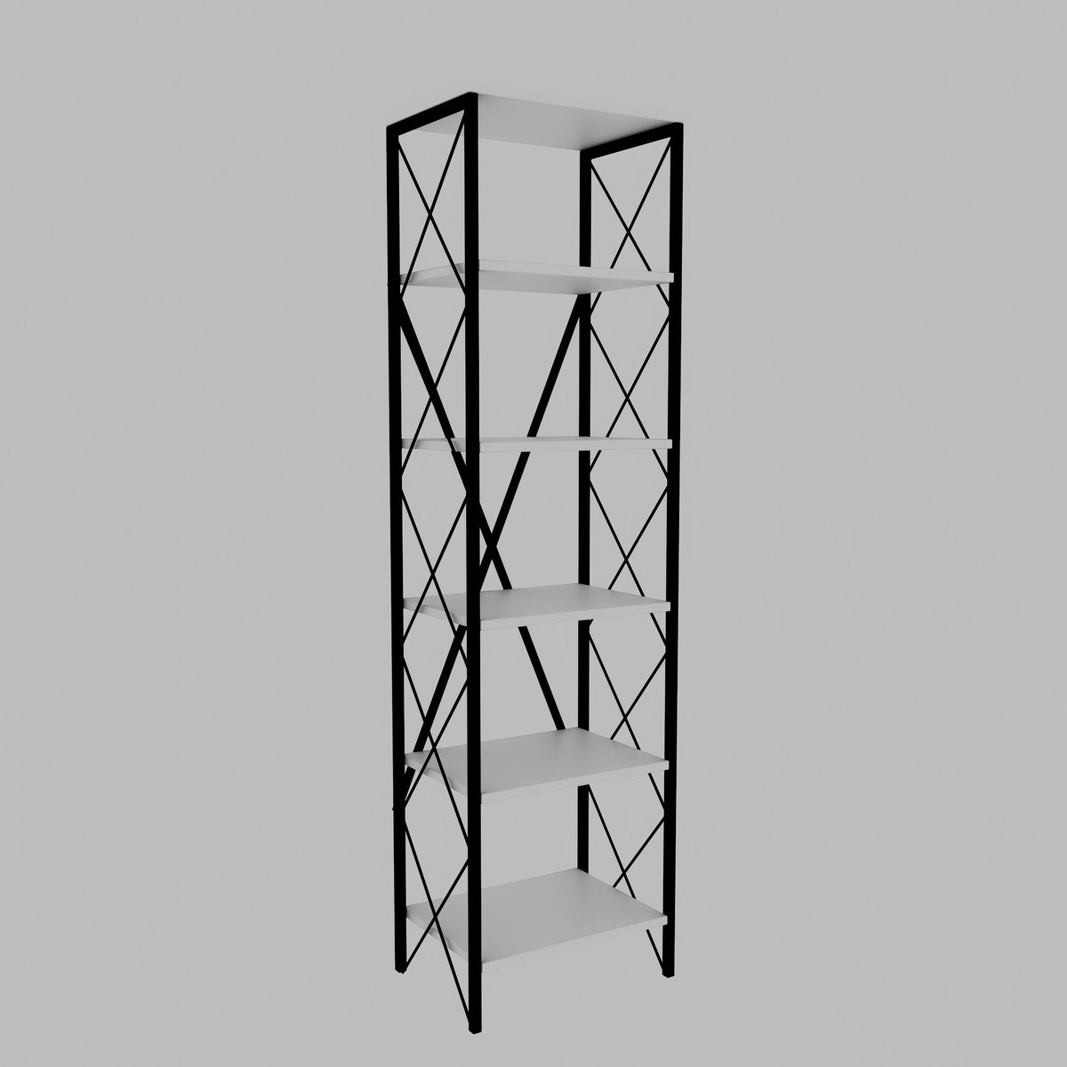 Βιβλιοθήκη Chiliomodi Λευκό 50x30x180 εκ. Μελαμίνης