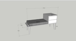 Έπιπλο Εισόδου Parnitha Καρυδί - Ανθρακί 120x45x40 εκ. Μελαμίνης