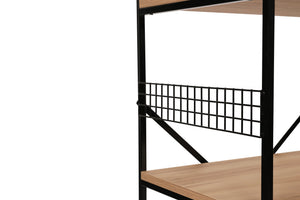 Στήλη Αποθήκευσης Avlemonas Μαύρο - Πεύκο 60x45x124 εκ. Μελαμίνης