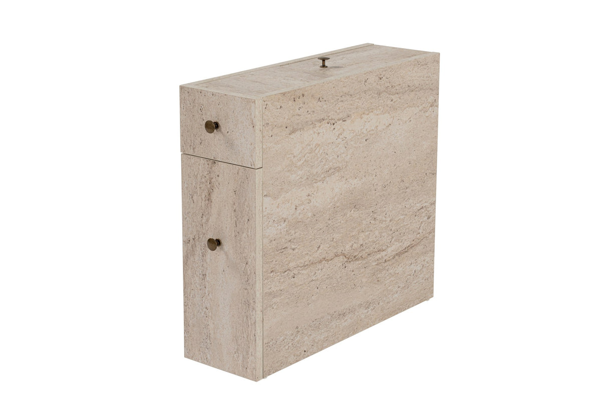 Ντουλάπι Μπάνιου Lakki Travertine 20x60x55 εκ. Μελαμίνης