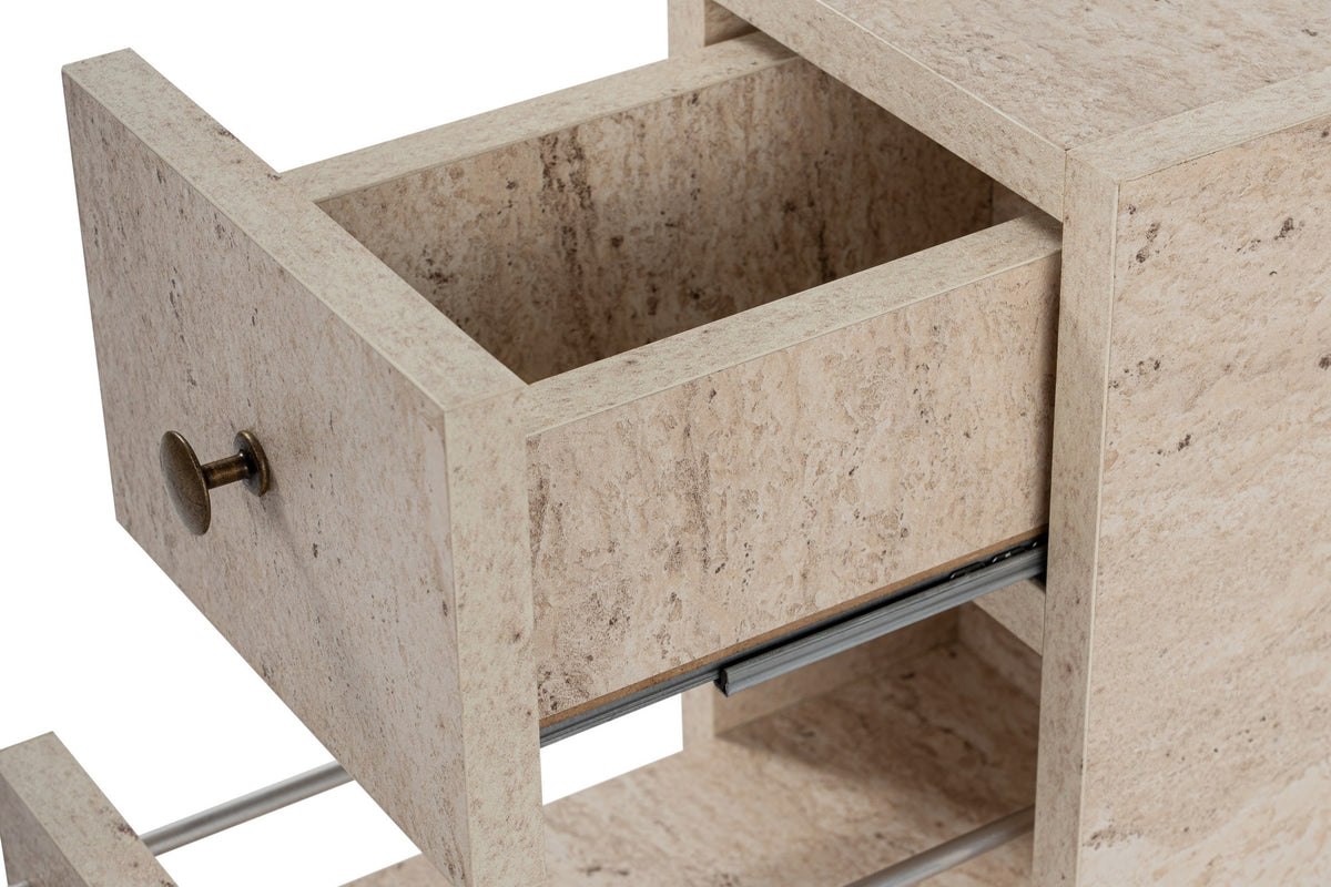 Ντουλάπι Μπάνιου Lakki Travertine 20x60x55 εκ. Μελαμίνης