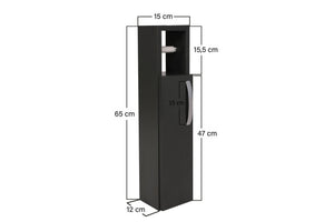Ντουλάπι Μπάνιου Gyaros Ανθρακί 15x12x65 εκ. Μελαμίνης