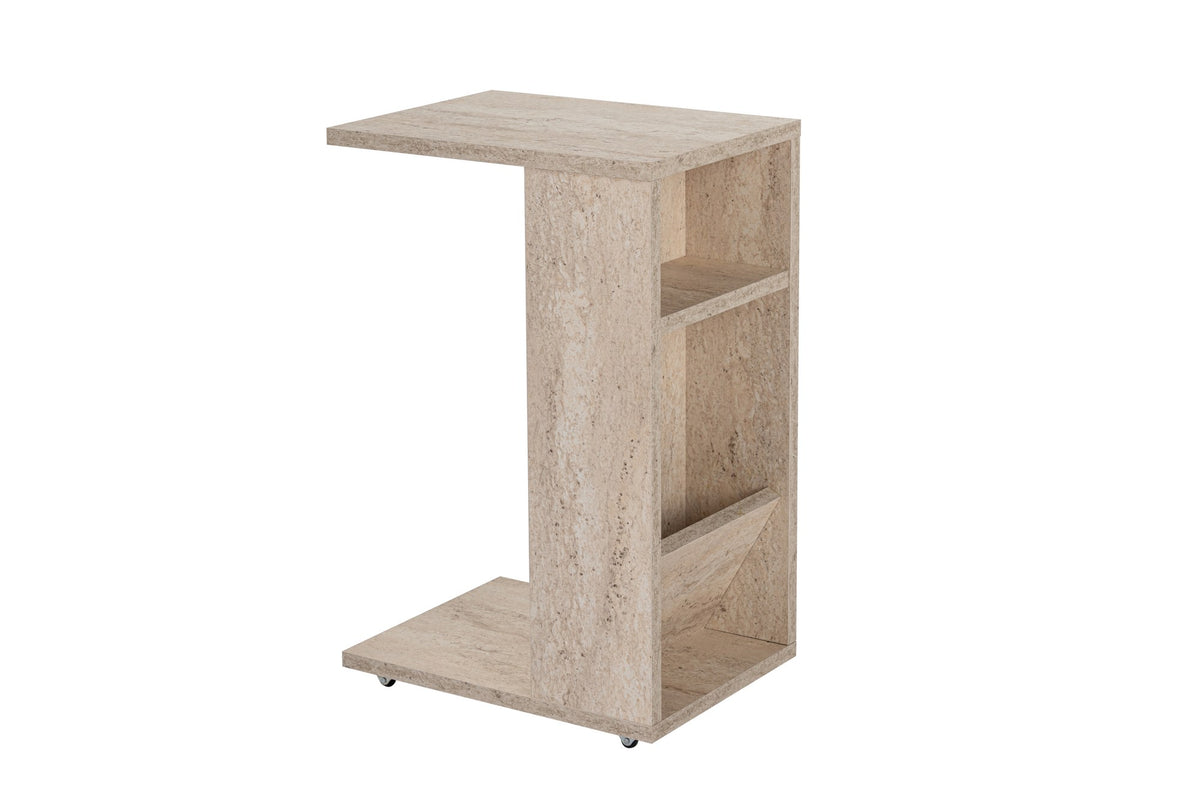 Βοηθητικό Τραπεζάκι Eresos Travertine 30x40x63 εκ. Μελαμίνης