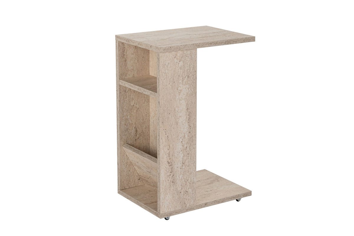 Βοηθητικό Τραπεζάκι Eresos Travertine 30x40x63 εκ. Μελαμίνης