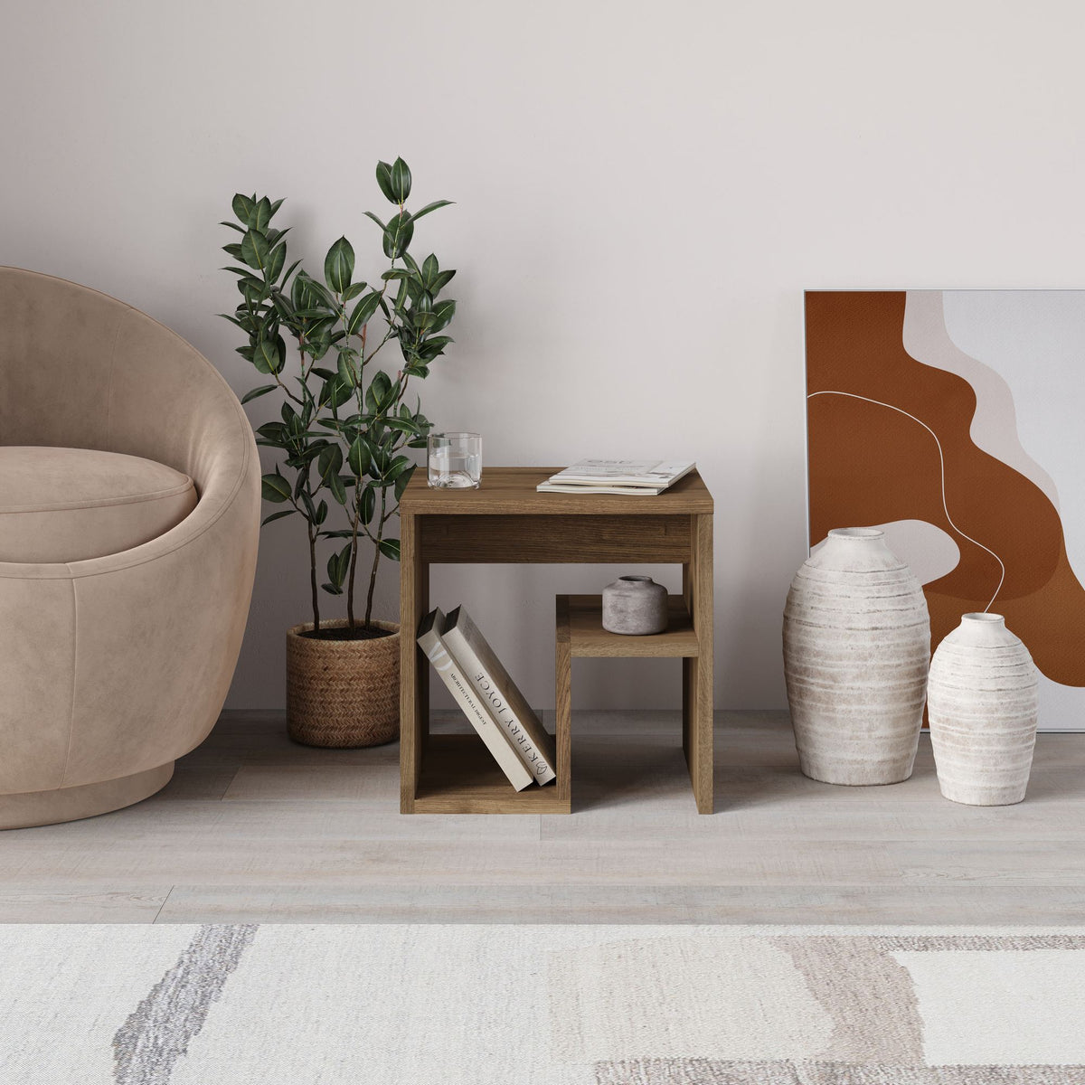 Βοηθητικό Τραπεζάκι Elassona Hitit 40x35x40 εκ. Μελαμίνης