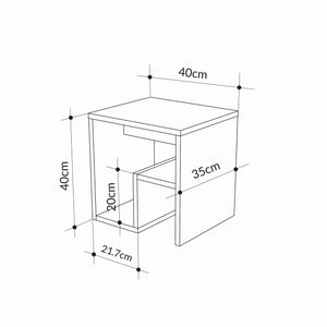 Βοηθητικό Τραπεζάκι Elassona Hitit 40x35x40 εκ. Μελαμίνης