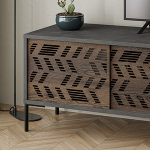 Έπιπλο Τηλεόρασης Zitsa Γκρι Retro 170x45x48.6 εκ. Μελαμίνης
