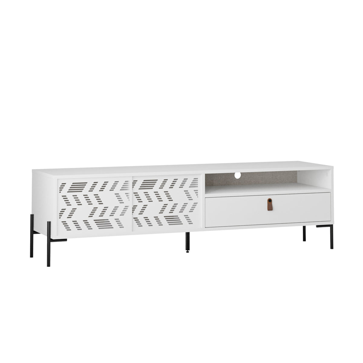 Έπιπλο Τηλεόρασης Zitsa Λευκό 170x45x48.6 εκ. Μελαμίνης