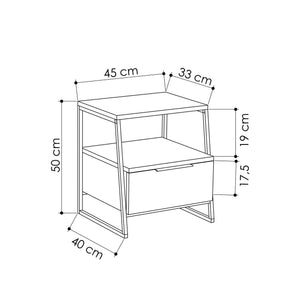 Κομοδίνο Dragonera Αμμόλιθος 45x40x50 εκ. Μελαμίνης