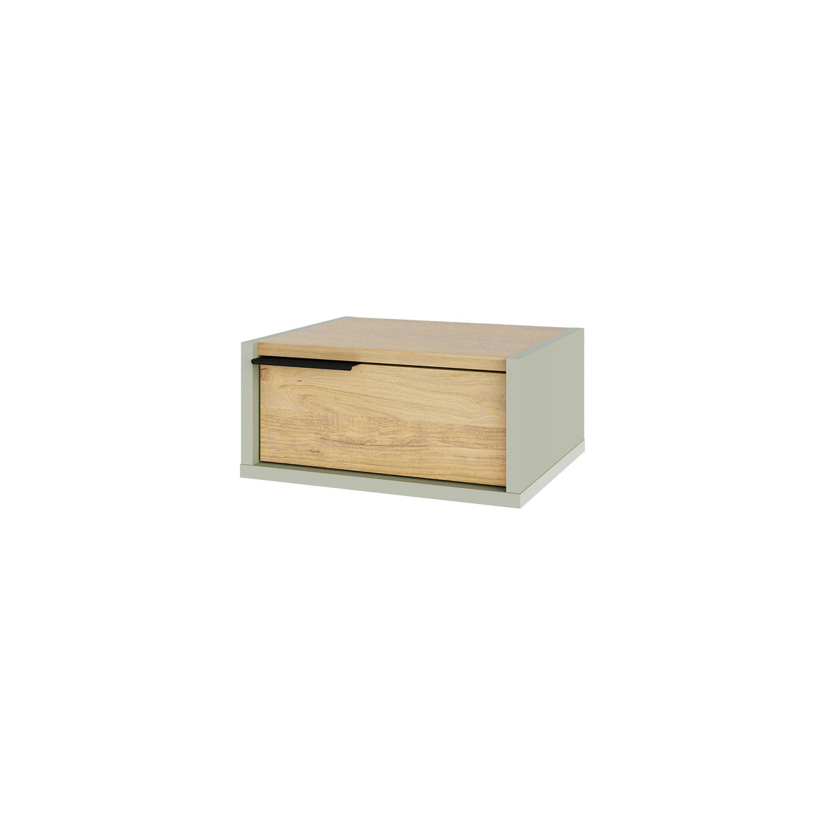 Κομοδίνο Aiani Πράσινο Ash - Δρυς Sapphire 40x30x18.8 εκ. Μελαμίνης