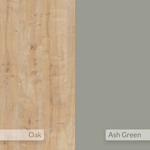 Κομοδίνο Aiani Πράσινο Ash - Δρυς Sapphire 40x30x18.8 εκ. Μελαμίνης