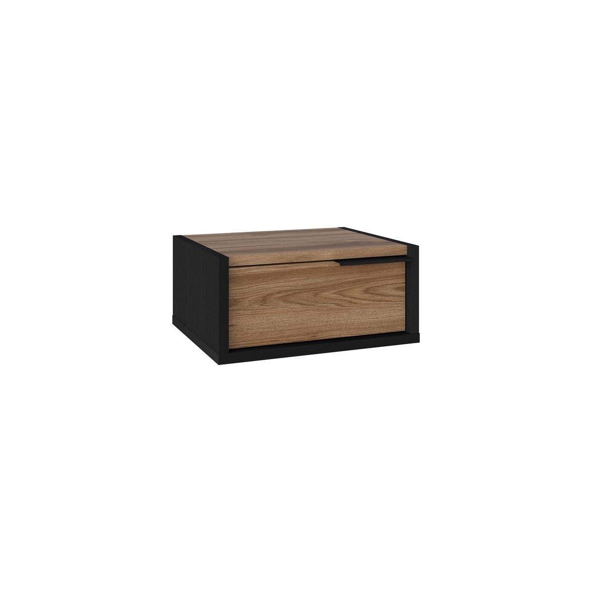 Κομοδίνο Aiani Μαύρο Ξύλο - Oud 40x30x18.8 εκ. Μελαμίνης