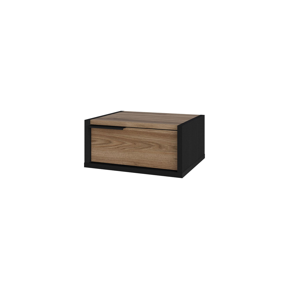 Κομοδίνο Aiani Μαύρο Ξύλο - Oud 40x30x18.8 εκ. Μελαμίνης