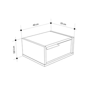 Κομοδίνο Aiani Μαύρο Ξύλο - Oud 40x30x18.8 εκ. Μελαμίνης