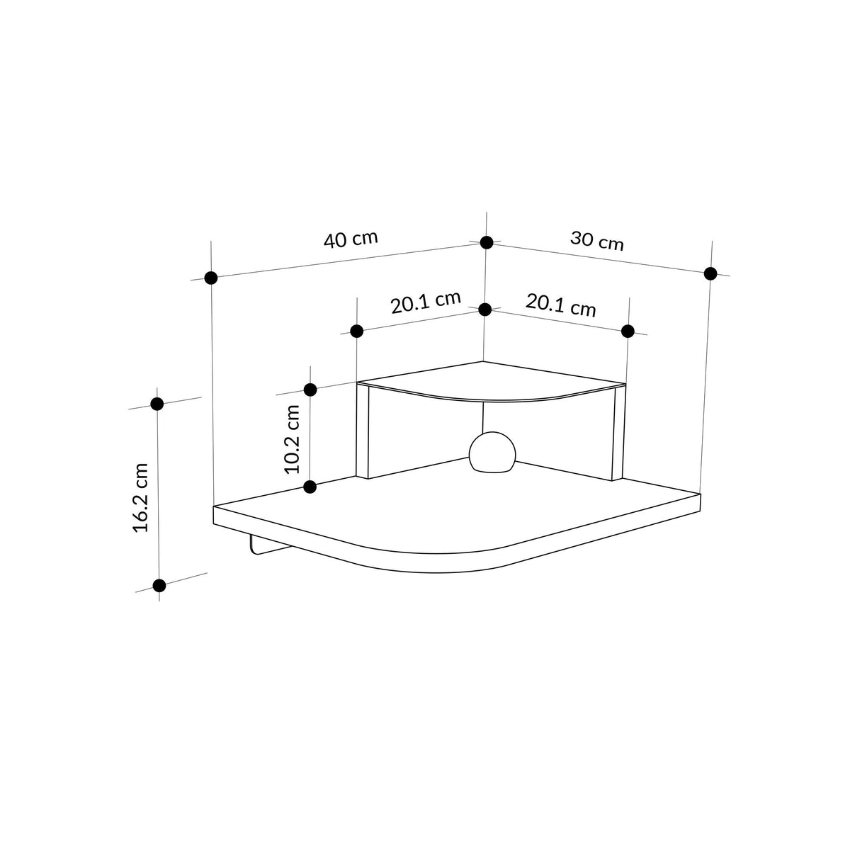 Κομοδίνο Chalepa Αμμόλιθος 40x30x16.2 εκ. Μελαμίνης