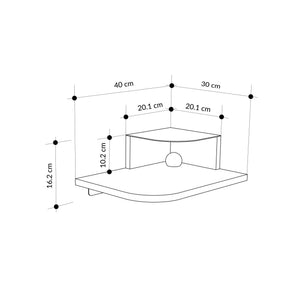 Κομοδίνο Chalepa Αμμόλιθος 40x30x16.2 εκ. Μελαμίνης