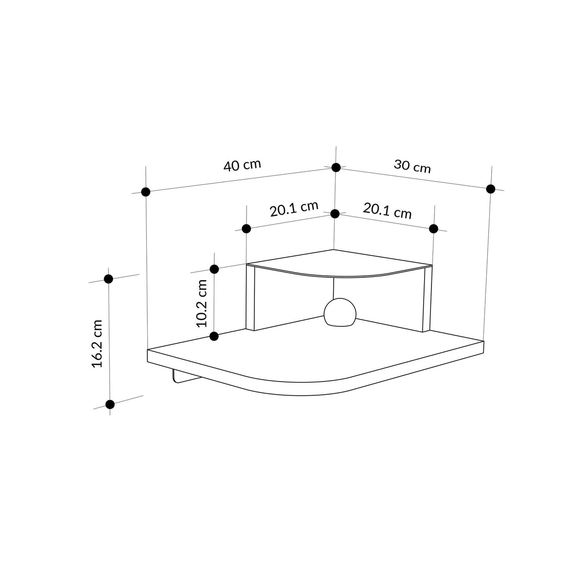 Κομοδίνο Chalepa Δρυς 40x30x16.2 εκ. Μελαμίνης