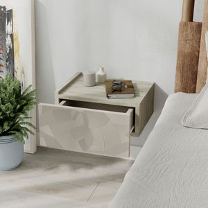 Κομοδίνο Diafani Αμμόλιθος - Travertine 38.4x31x18.5 εκ. Μελαμίνης