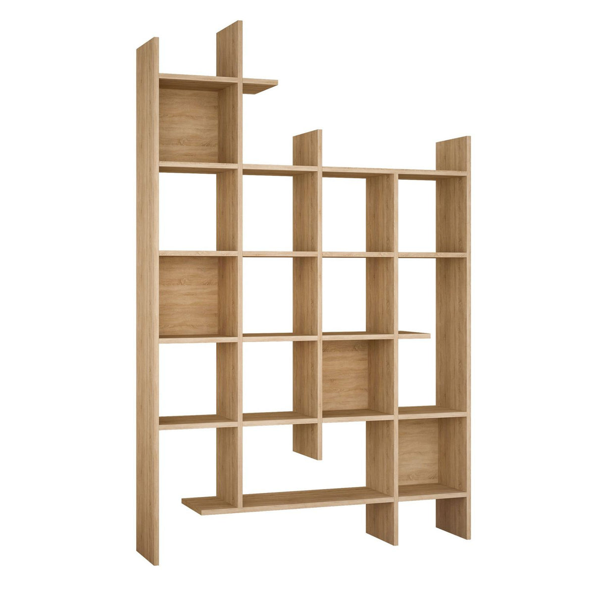 Βιβλιοθήκη Lalaria Δρυς 122x25.5x188 εκ. Μελαμίνης