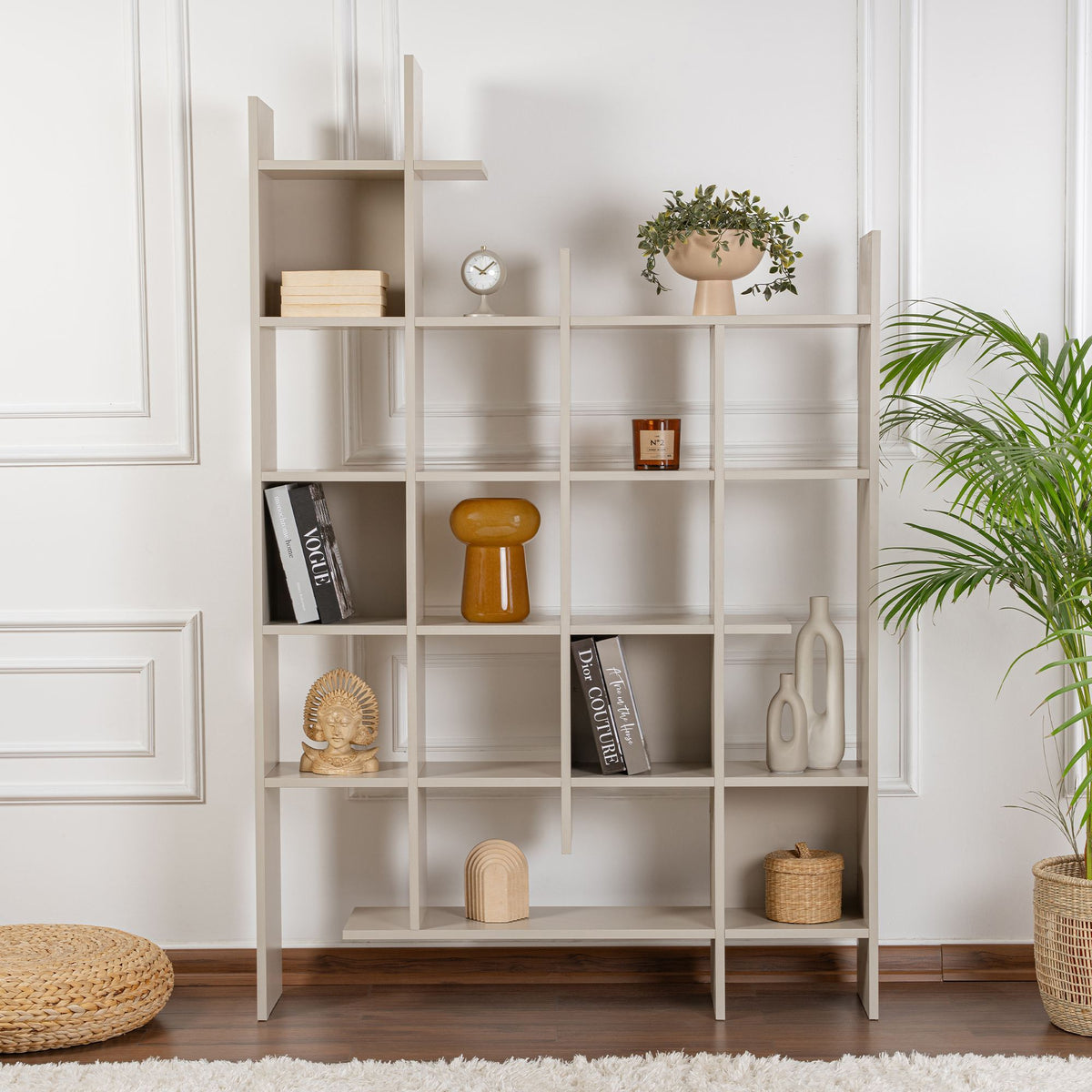 Βιβλιοθήκη Lalaria Αμμόλιθος 122x25.5x188 εκ. Μελαμίνης